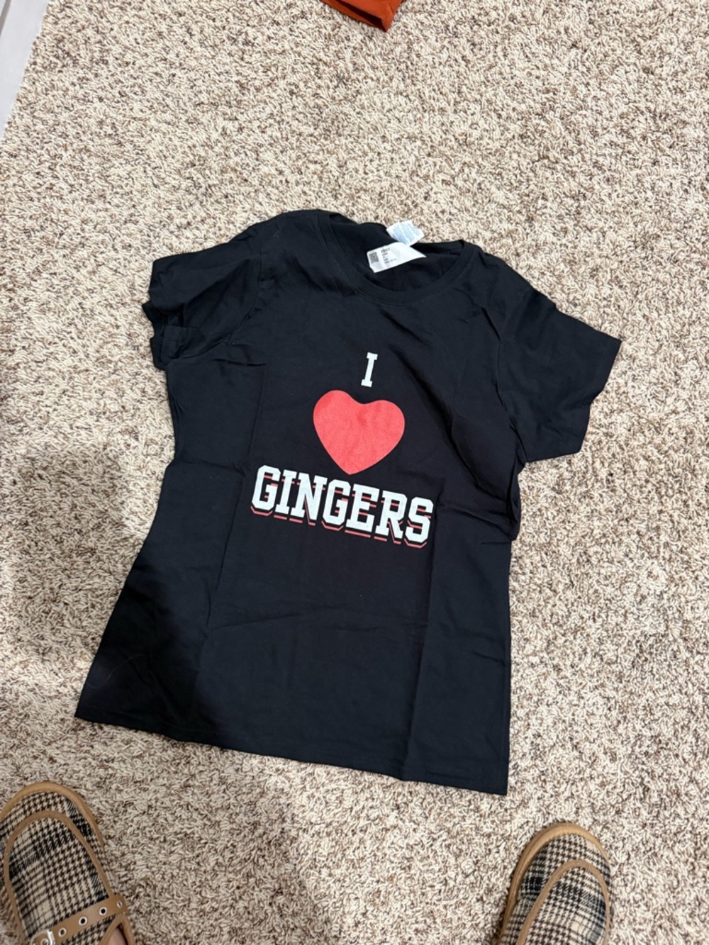 I Heart Gingers Black Graphic Tee